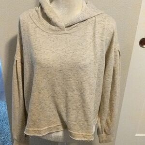 New Anthropologie Cropped Heathered Hoodie M